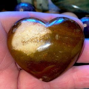 🎄SALE🎄Ocean Jasper Crystal Heart Carving!